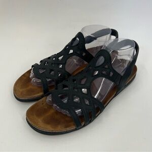 NAOT black leather sandals
